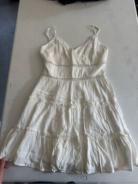 Altar'd State Cream Tiered Eyelet Sundress